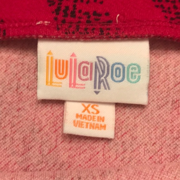 NWT LuLaRoe Cassie Red/Black Skirt Size XS A1 - Picture 4 of 4